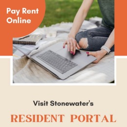 Manage your apartment essentials from anywhere at anytime with our resident portal. Convenient and user friendly.  💵 Pay rent 🛠️Sumbit maintenance requests 👥 Connect with your neighbors Instagram post from @stonewaterapts on July 24, 2023 00:00:00am